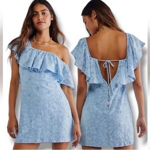 Free People Blue Girl Crush Lace Mini
